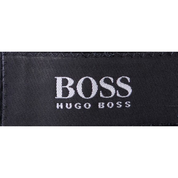 BOSS Hugo Boss Men 3 Button Blazer 40R Wool Solid Black Coat Jacket Blazer EUC - Picture 10 of 14